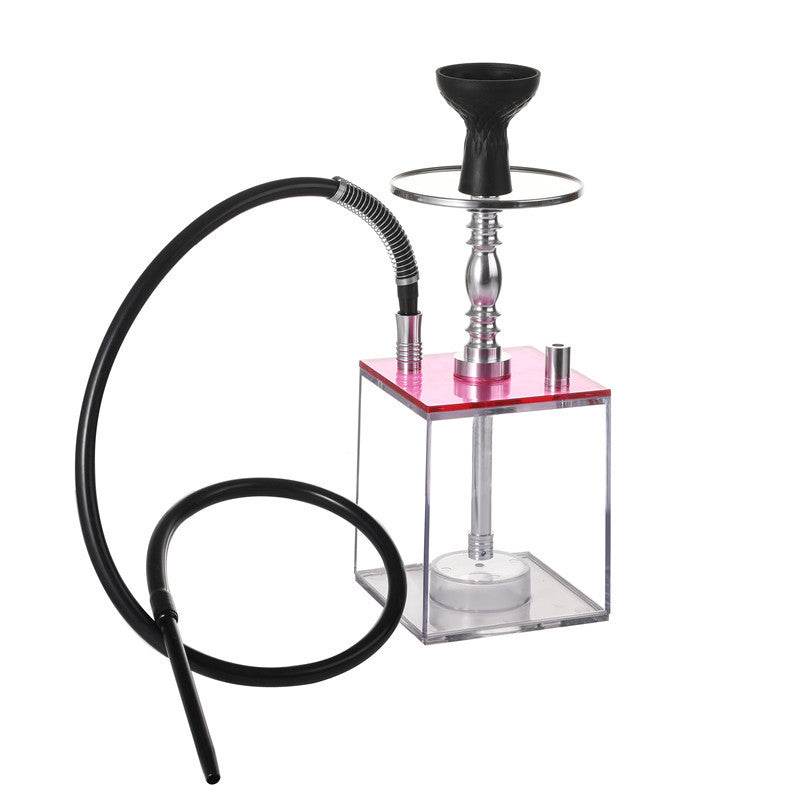 Arabic hookah with light full set of acrylic LED square pot