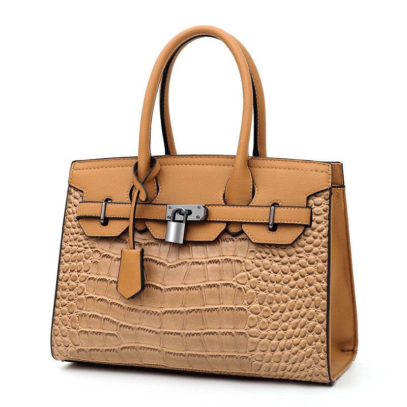 Trendy crocodile pattern Cooperate Satchel Work Handbag for Ladies