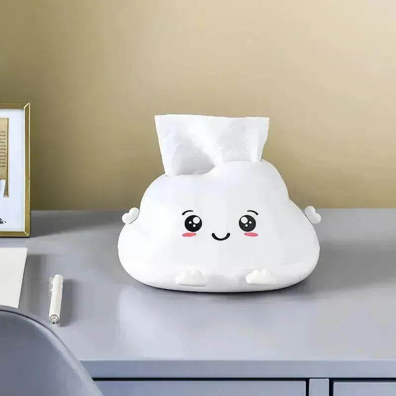 Creative Cartoon Clouds Plastic Paper Napping Box Cute Desktop Bathroom Tissue Box