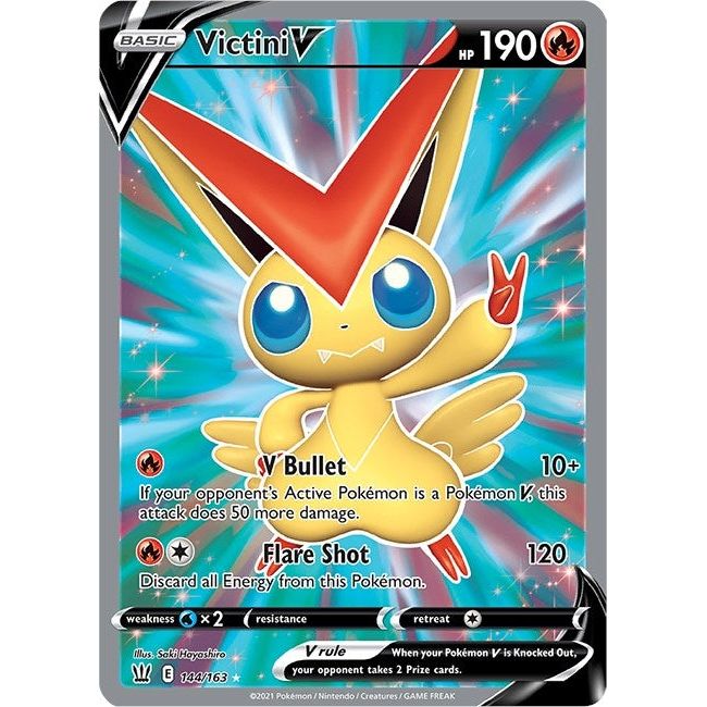 Victini V (Full Art) (144/163) (SWSH05)