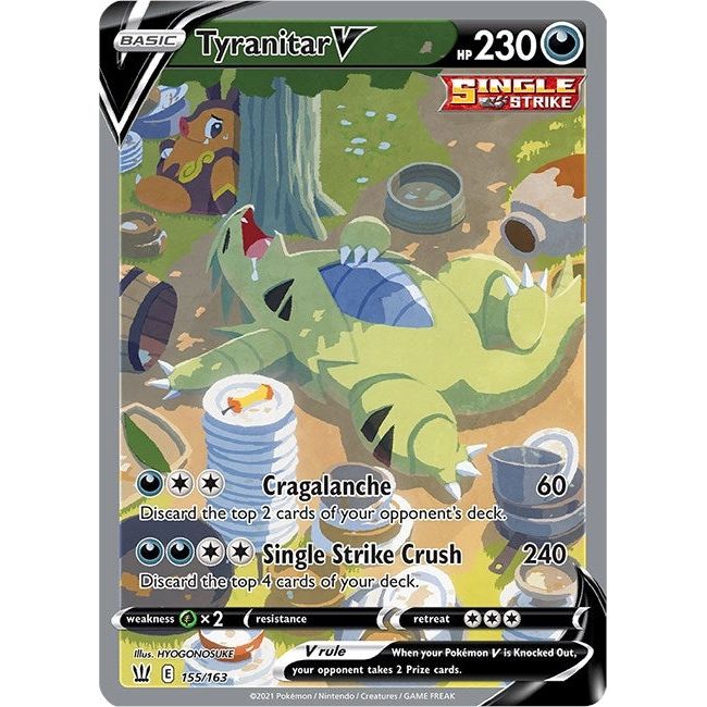 Tyranitar V (Alternate Full Art) (155/163) (SWSH05)
