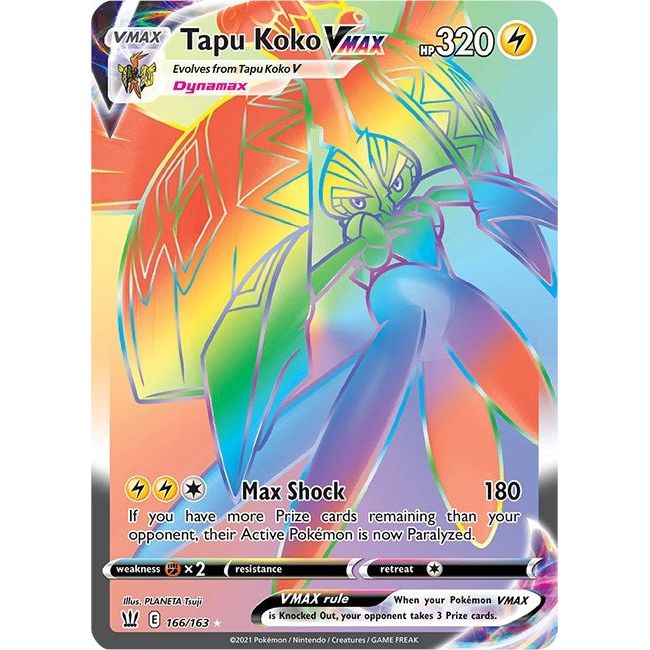 Tapu Koko VMAX (Secret) (166/163) (SWSH05)