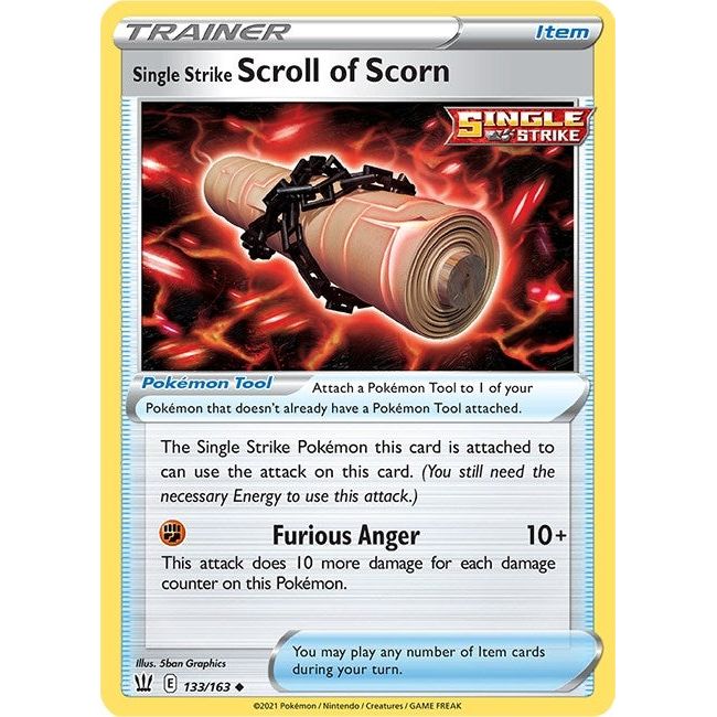 Single Strike Scroll of Scorn (133/163) (SWSH05)