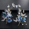 Bridal Wedding Hair Accessories Flower Headband Blue