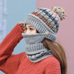 Fall Winter knitted Woolen Balaclava Beanie hat for women
