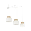 DUO White Adjustable 3-Light Pendant for Dining Table & Kitchen Island