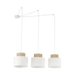 DUO White Adjustable 3-Light Pendant for Dining Table & Kitchen Island