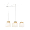 DUO White Adjustable 3-Light Pendant for Dining Table & Kitchen Island