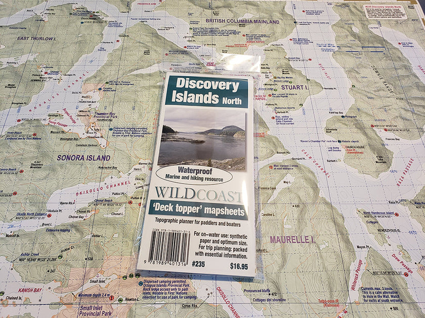 235 Discovery Islands North Kayaking and Boating Map
