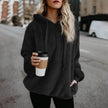 Women's Polerones Fleece Hoodie Pullover fall Winter Zipper Pocket Sweatshirt