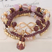 Crystal Figure Eight Crown Drop Bracelet – Rhinestone Charm Bracelet for Women