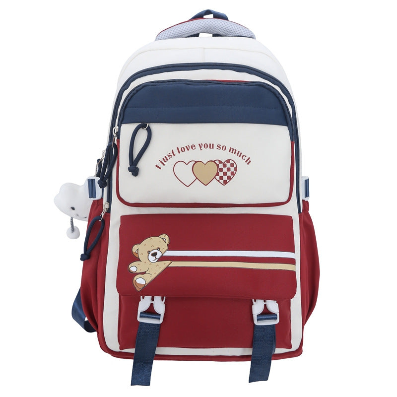 Girls Large Capacity Backpack – Burden Alleviation School Bag (Middle & High School)