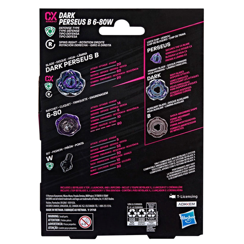 (Hasbro) Beyblade X - Dark Perseus B 6-80W CX Starter Pack