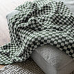 Baby's Breath & Forest Green Check Print Extended Throw