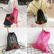 Reusable Shopping Bags Mesh Drawstring Transparent Handbag