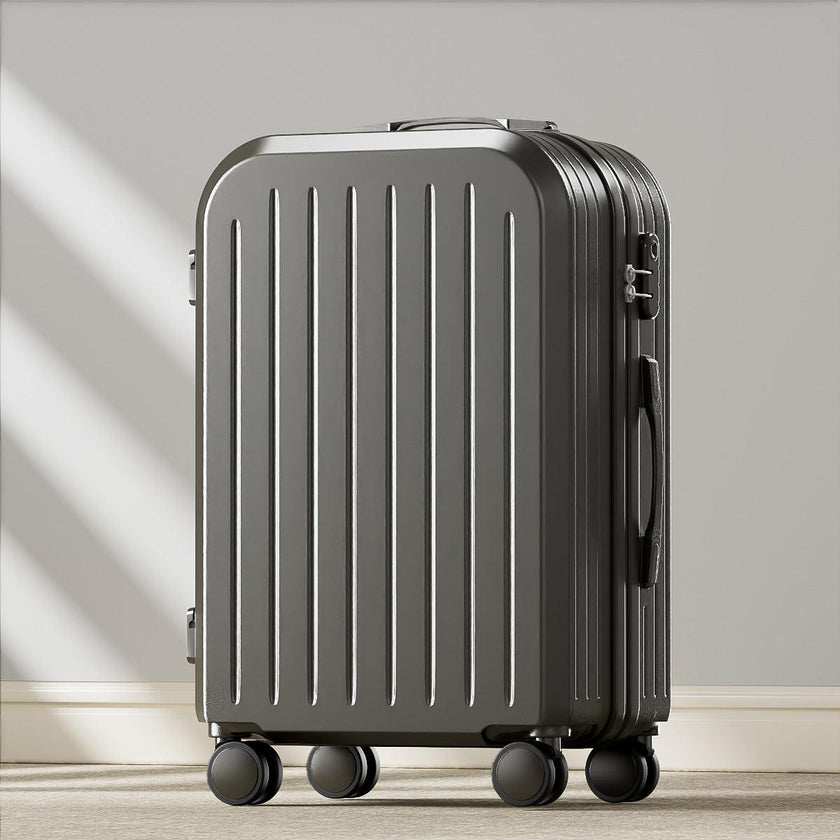 Multifunctional Smart Carry-On Suitcase with USB Port, Cup Holder & Spinner Wheels