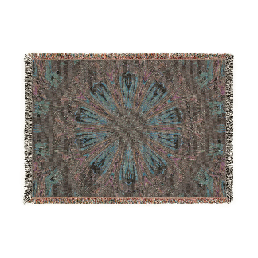 Kaleidoscope Mandala Woven Blanket — Boho Decorative Throw for Living Room & Gift