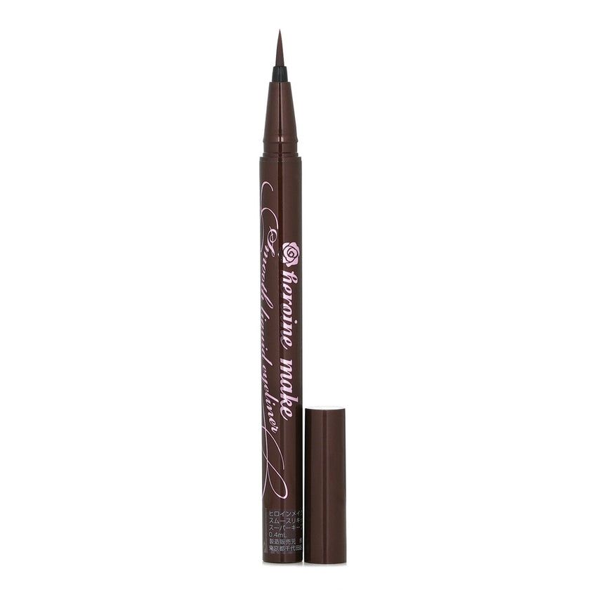 Kiss Me Heroine Make Smooth Waterproof Liquid Eyeliner, #02 Bitter Brown, 1 Ounce