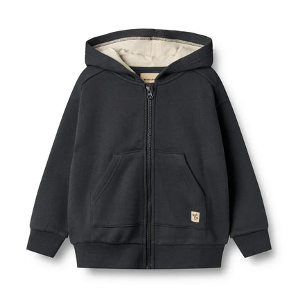 Sweatshirt Zip Francis | Navy | Wheat Kids