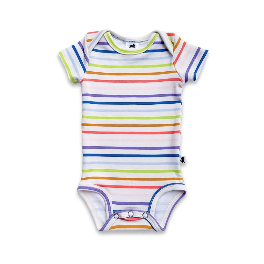 Baby Short Sleeve Bamboo Onesie | Paradise Floral