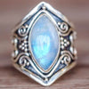 Fashion Antique silver vintage moonstone ring for men