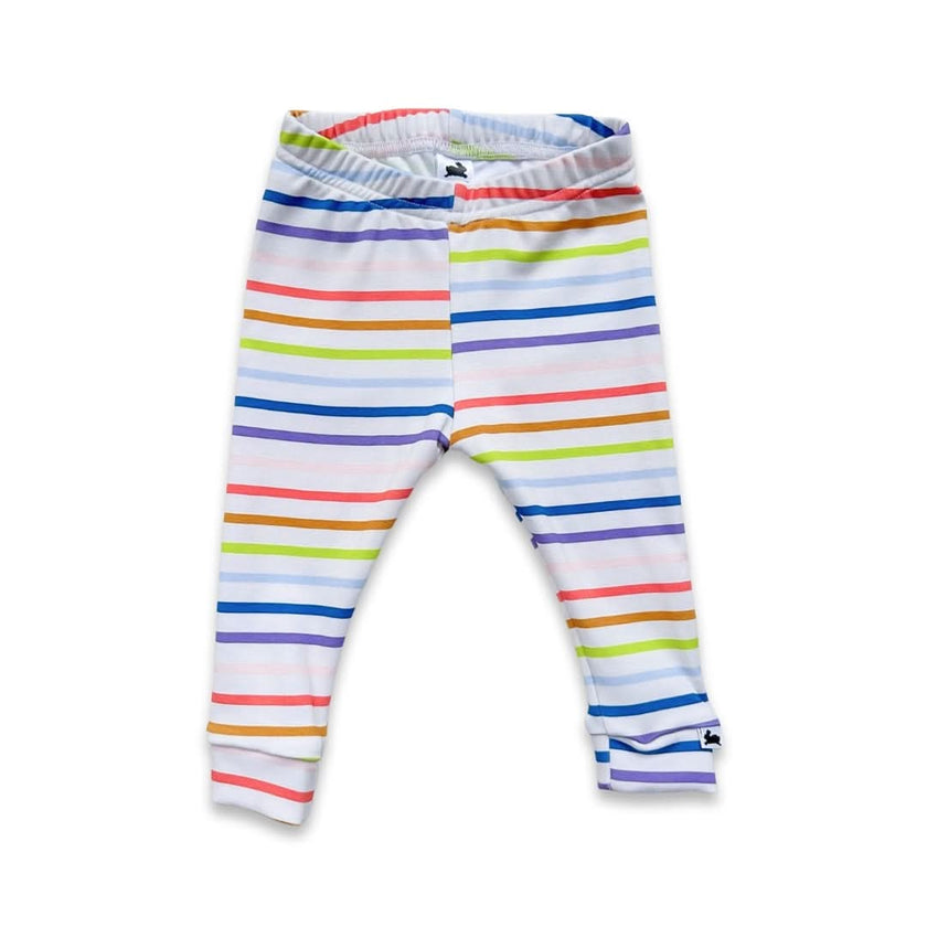Baby Bamboo Leggings | Berry Stripe