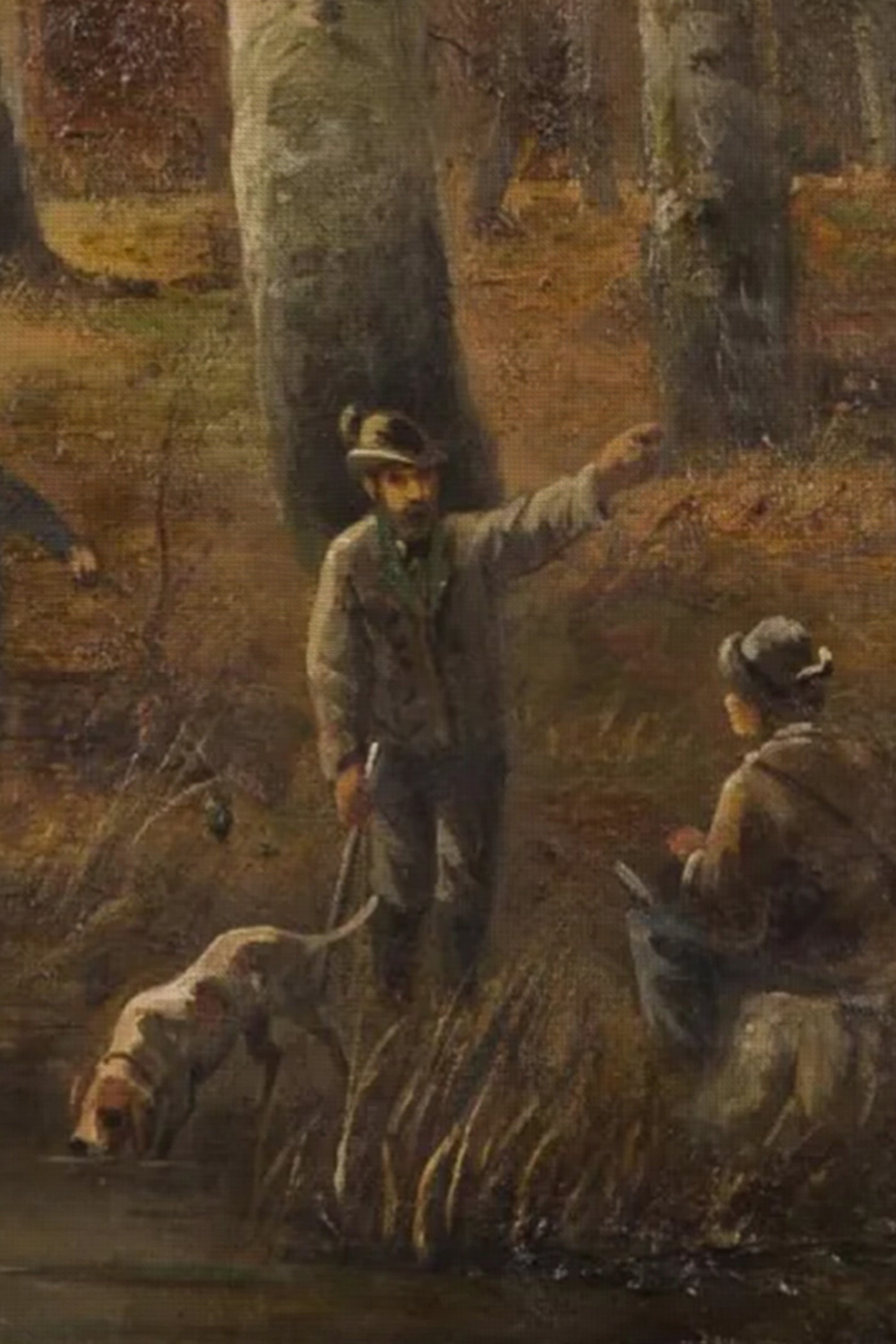 SOUS LES ARBRES DORÉS, CADRE VINTAGE BRONZE