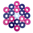 32 Purple and Pink Carrom / Pichenotte Rings - (Purple / Pink / Natural / Black / White) - Anneaux De Pichenottes - Game Accessories / Accessoires De Jeu