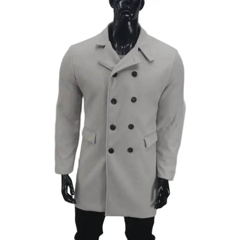 Warm Autumn Winter  Lapel Casual long  Business Coat for Men