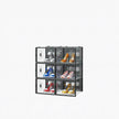 Black, Big Size, 6PCS, 36x28x21cm, Shoe Box, Plastic Mesh, Freely Combinable