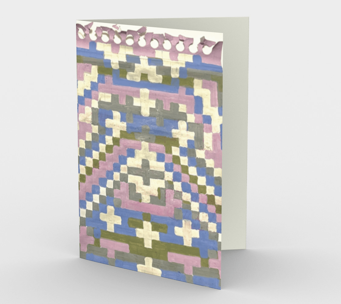 Set of 3 Blank Greeting Cards | 5 x 7 | Paint Pattern
