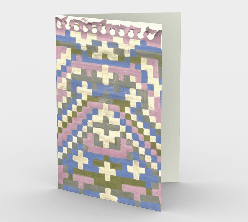 Set of 3 Blank Greeting Cards | 5 x 7 | Paint Pattern