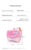 Kids' Lightweight Casual Backpack – Large Capacity School Bag for Boys & Girls (Purple & Light Blue)