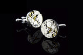 Men's Mechanical Movement French Shirt Cufflinks – Silver Copper Formal Cufflinks | Canada & USA