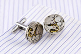Men's Mechanical Movement French Shirt Cufflinks – Silver Copper Formal Cufflinks | Canada & USA