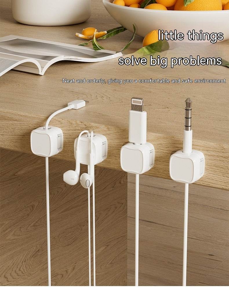 Magnetic Under Desk Cable Management Organizer – Wire & Cord Holder Clips