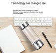 Hydrogen Water Bottle Generator – Electric Rechargeable Antioxidant Hydrogen-Rich Water Maker | 500ml Borosilicate Glass