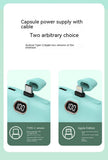 Mini Capsule Power Bank 5000mAh – Black, Pink, Green & White | Android, USB-C & Apple Cable