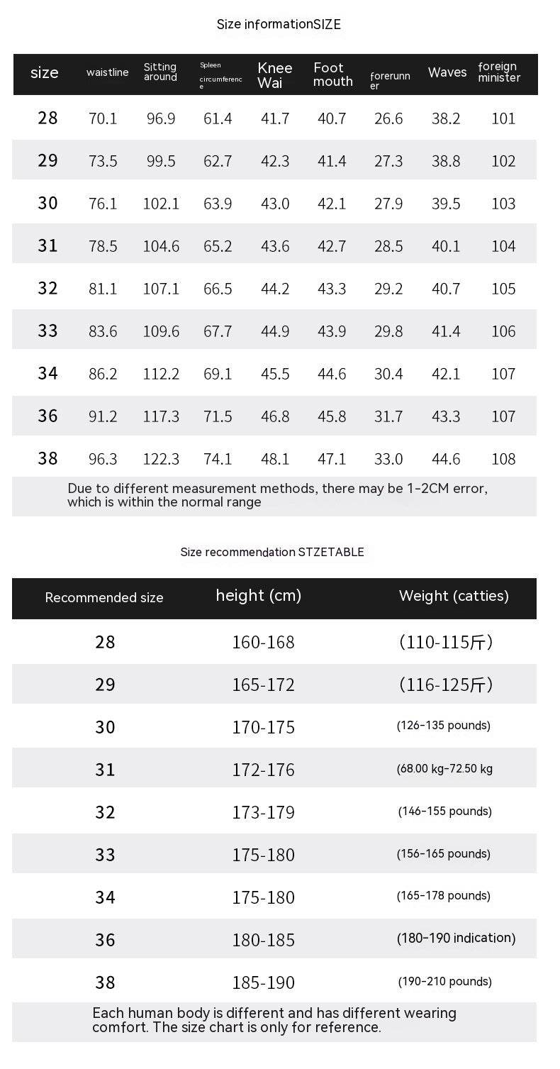 American Style Loose Broken Patch Straight Retro Denim Jeans pant Trousers Men