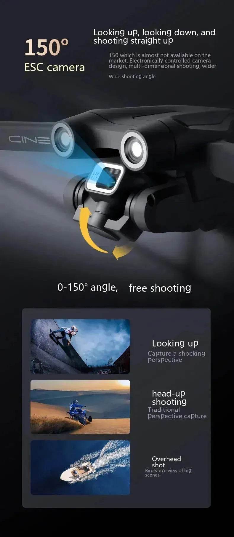 UAV Optical Flow Dual Camera Drone 480p Camera Obstacle Avoidance Aerial Photography Foldable Quadcopter