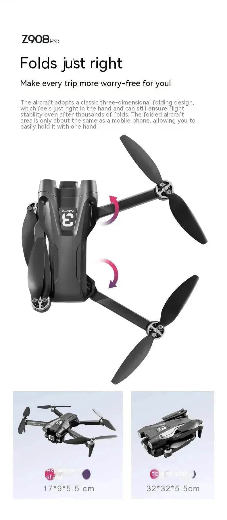 UAV Optical Flow Dual Camera Drone 480p Camera Obstacle Avoidance Aerial Photography Foldable Quadcopter