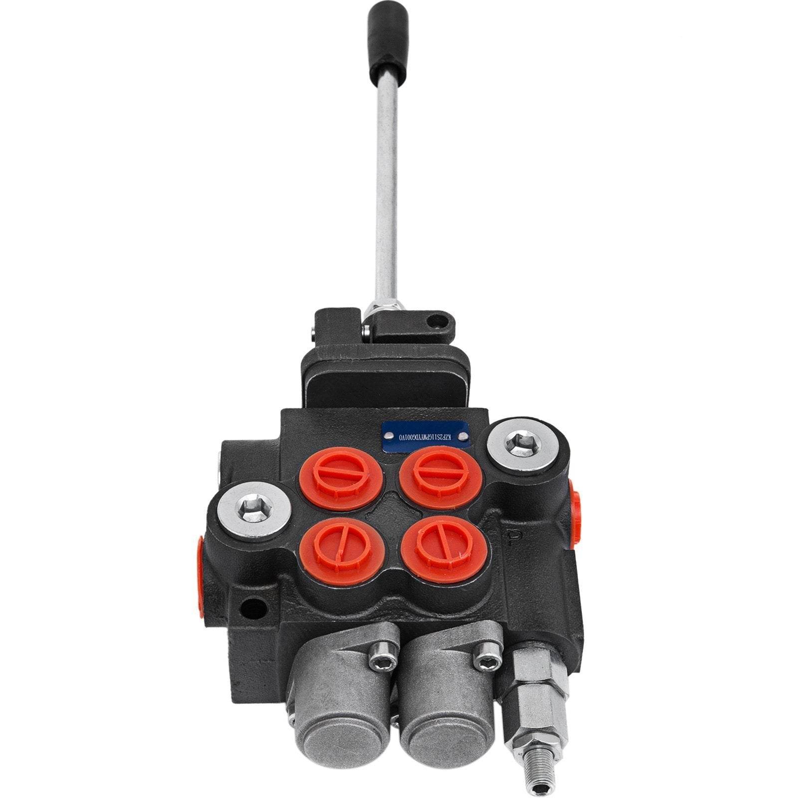 Hydraulic Valve 2 Spool Hydraulic Joystick Control Valve 11gpm Hydraulic Directional Control Valve Double Acting For Tractors Loaders Tanks