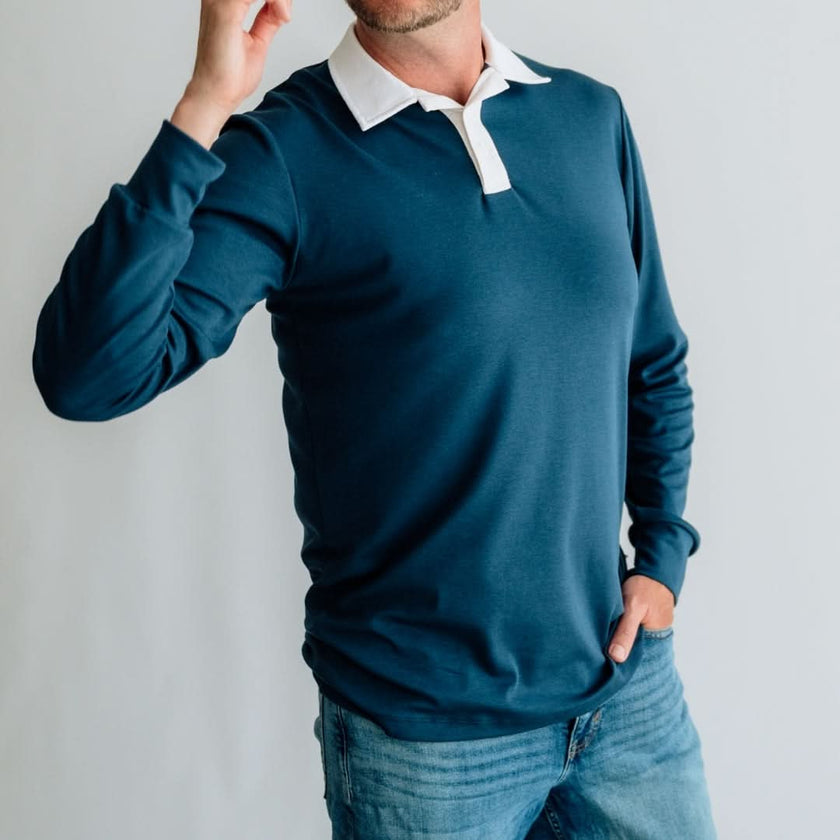 Unisex/Men's Bamboo Rugby Style Shirt | Sage