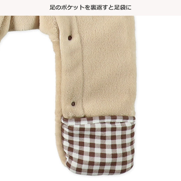 西松屋 ELFINDOLL くまチェック使いバギーオール 正規品