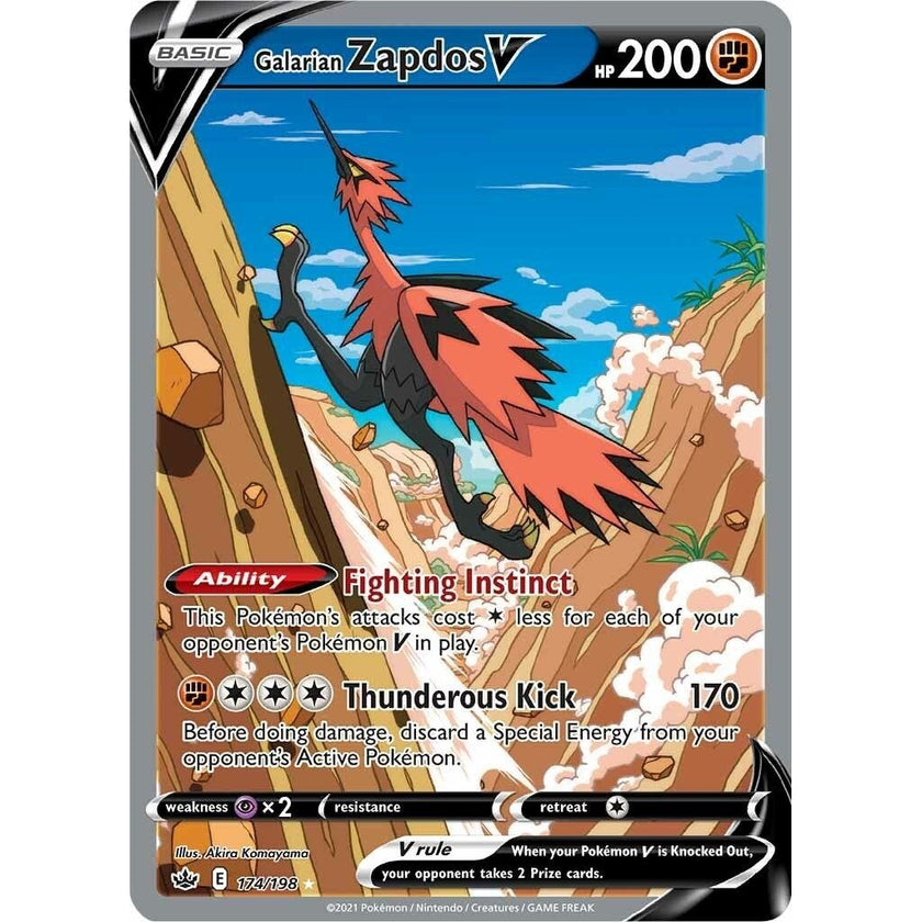 Galarian Zapdos V (Alternate Full Art) (174/198) (SWSH06)