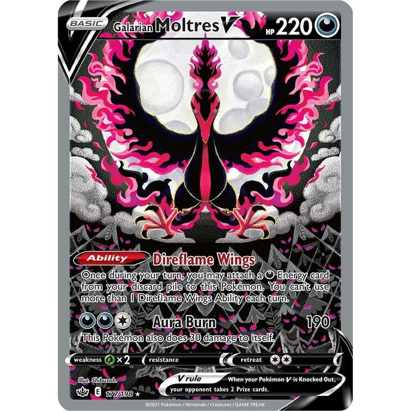 Galarian Moltres V (Alternate Full Art) (177/198) (SWSH06)