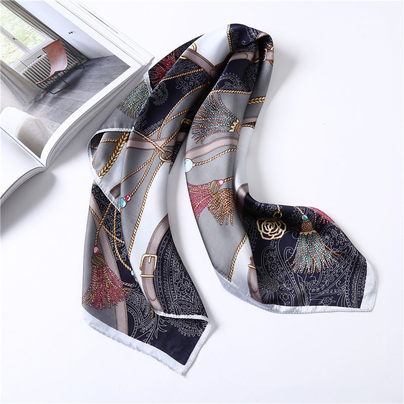Women's Decorative Silk-Style Square Scarf 70x70cm – 15 Prints Canada USA