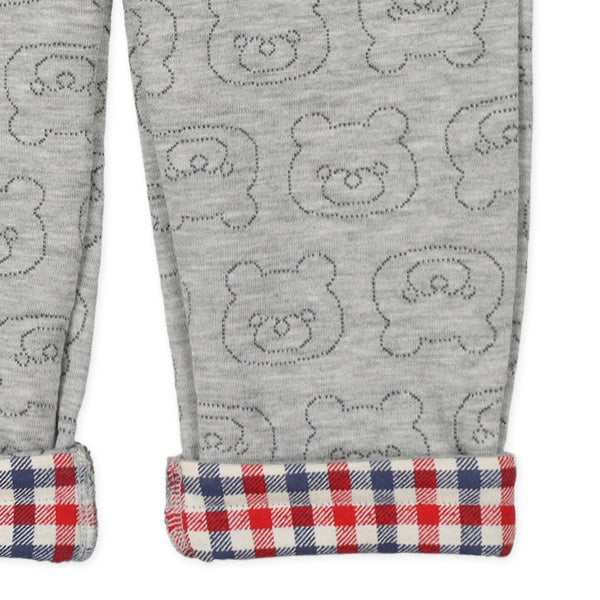 西松屋 ELFINDOLL ニットキルトくま総柄ロングパンツ 正規品