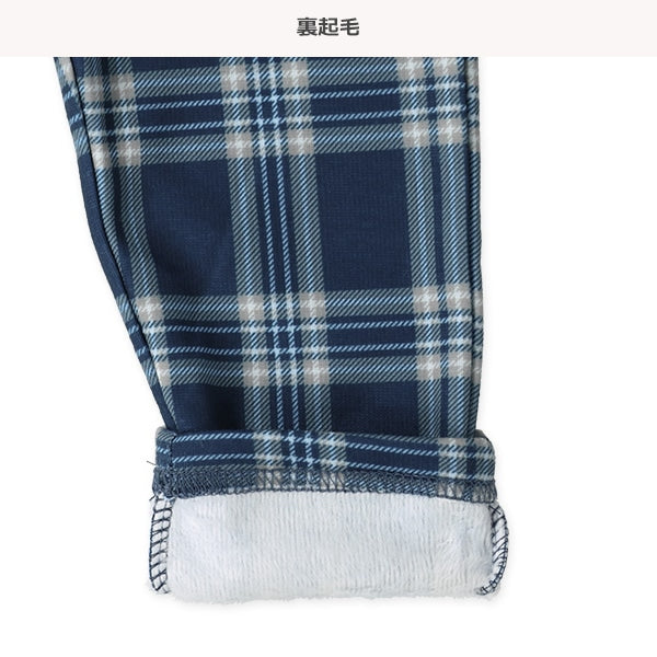 西松屋 裏ぽか チェック総柄パンツ 正規品