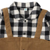 西松屋 ELFINDOLL コールテンチェックシャツ切り替え長袖カバーオール 正規品